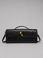 Women’s Woven Leather Look Clutch Bag – Timeless Elegant Design