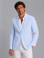 Men’s Striped Summer Blazer – Lightweight Tailored Suit Jacket