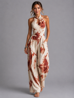 Women’s Printed Wide-Leg Jumpsuit – Relaxed Summer Fit