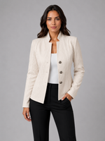 Women's Textured Tailored Blazer – Structured Fit Jacket