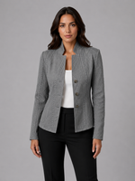 Women's Textured Tailored Blazer – Structured Fit Jacket