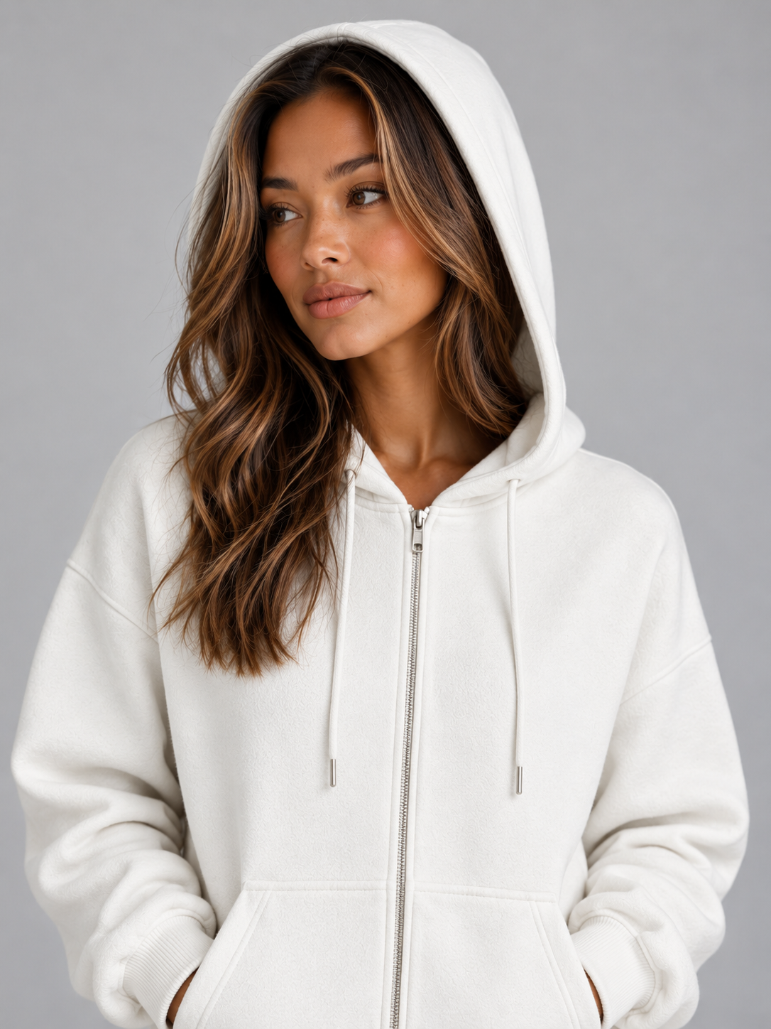 Women’s Oversized Zip Up Hoodie Tracksuit Set