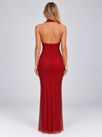 Women’s Glitter Mesh Maxi Dress