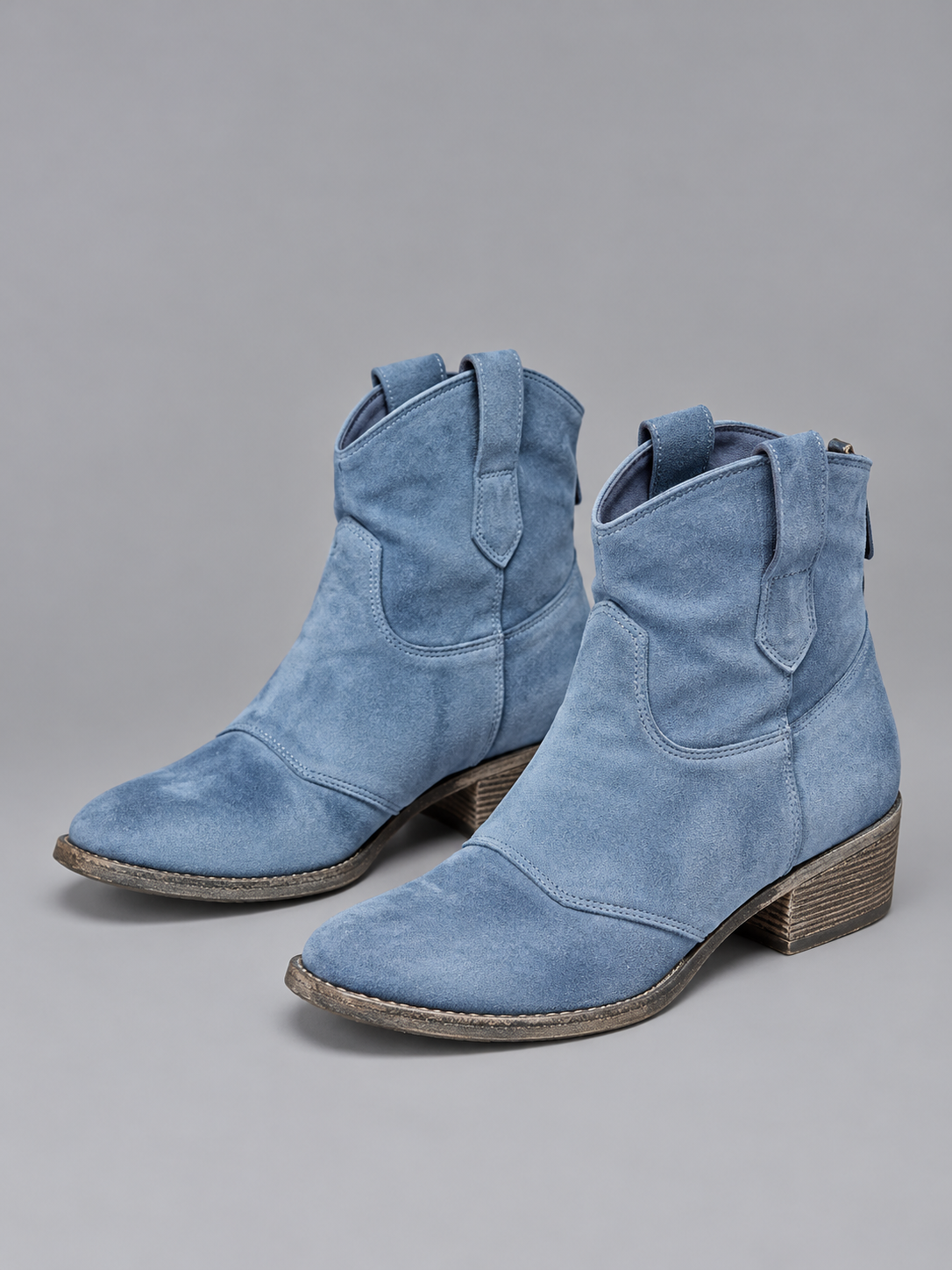 Women’s Suede Look Cowboy Ankle Boots