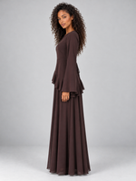 Women’s Long Sleeve Ruffle Maxi Dress