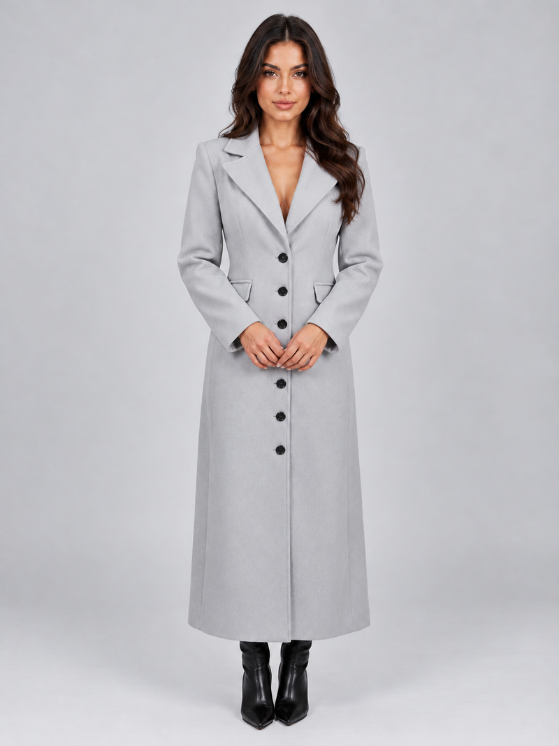 Women’s Belted Long Tailored Coat