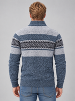 Men’s Full Zip Knitted Cardigan – High Neck Jumper
