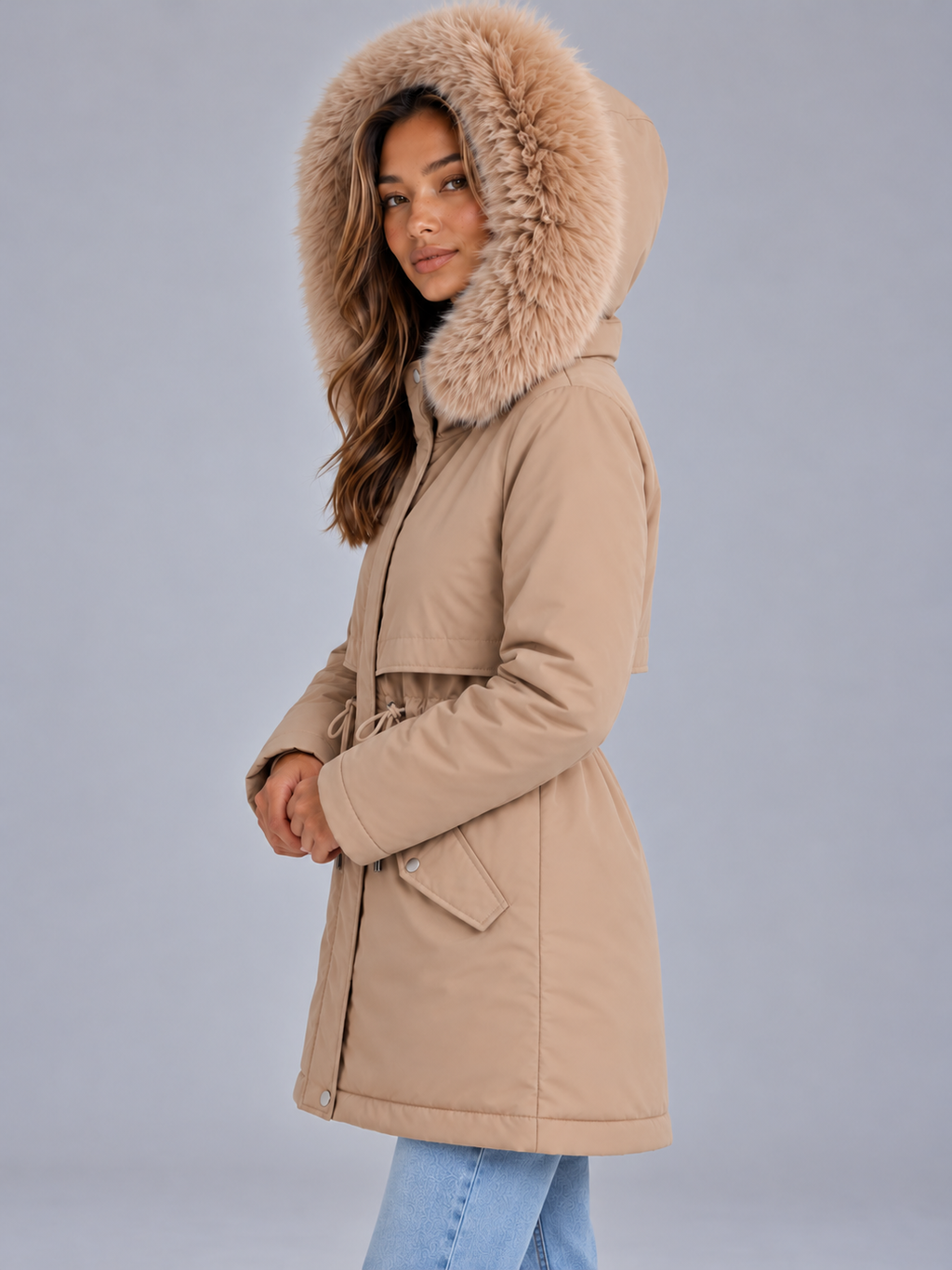 Women’s Faux Fur Hooded Padded Coat
