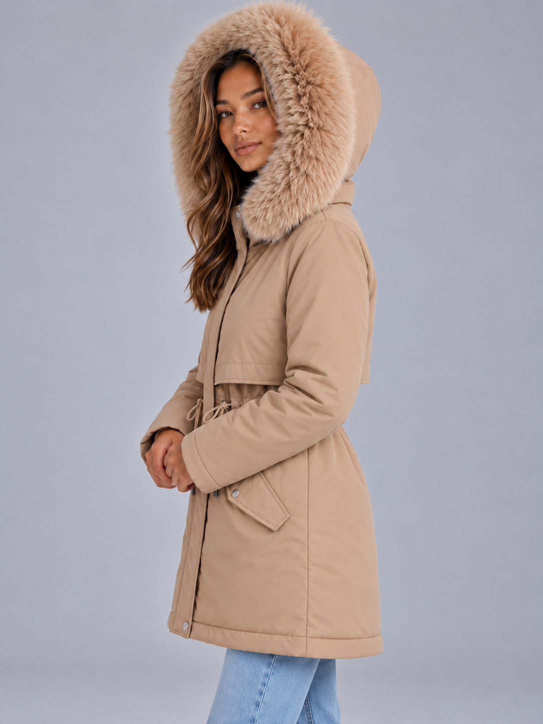 Women’s Faux Fur Hooded Padded Coat