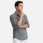 Men's Linen Look Henley Shirt – Relaxed Summer Style