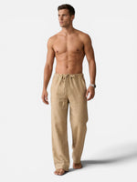 Men’s Linen Look Trousers – Relaxed Summer Fit