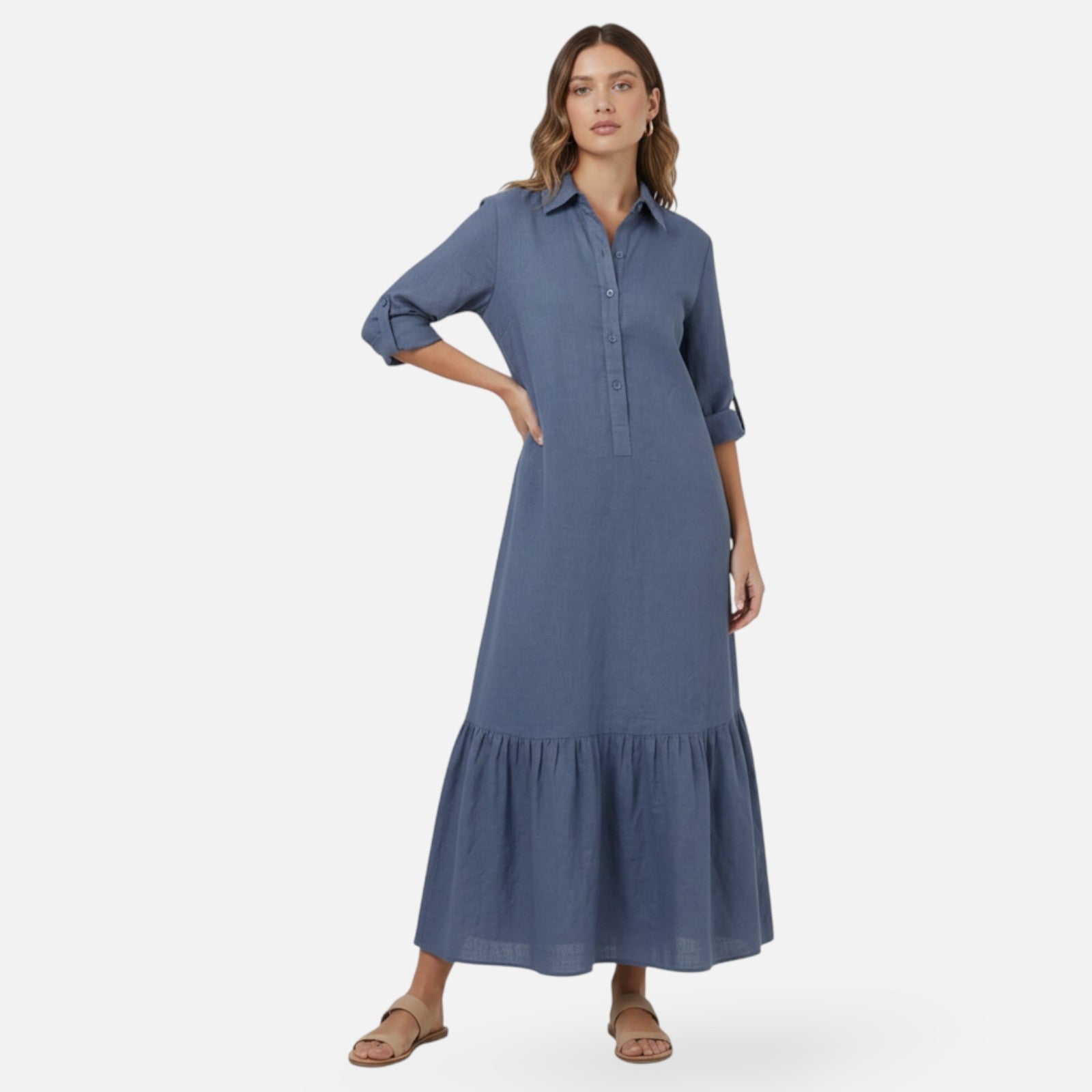 Montleigh | Women's Cotton Blend Maxi Dress – Summer Elegance