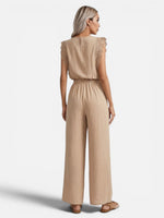 Women’s Two Piece Outfit Set – Relaxed Top & Wide Leg Trousers