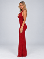 Women’s Glitter Mesh Maxi Dress