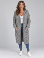 Women’s Long Cable Knit Cardigan