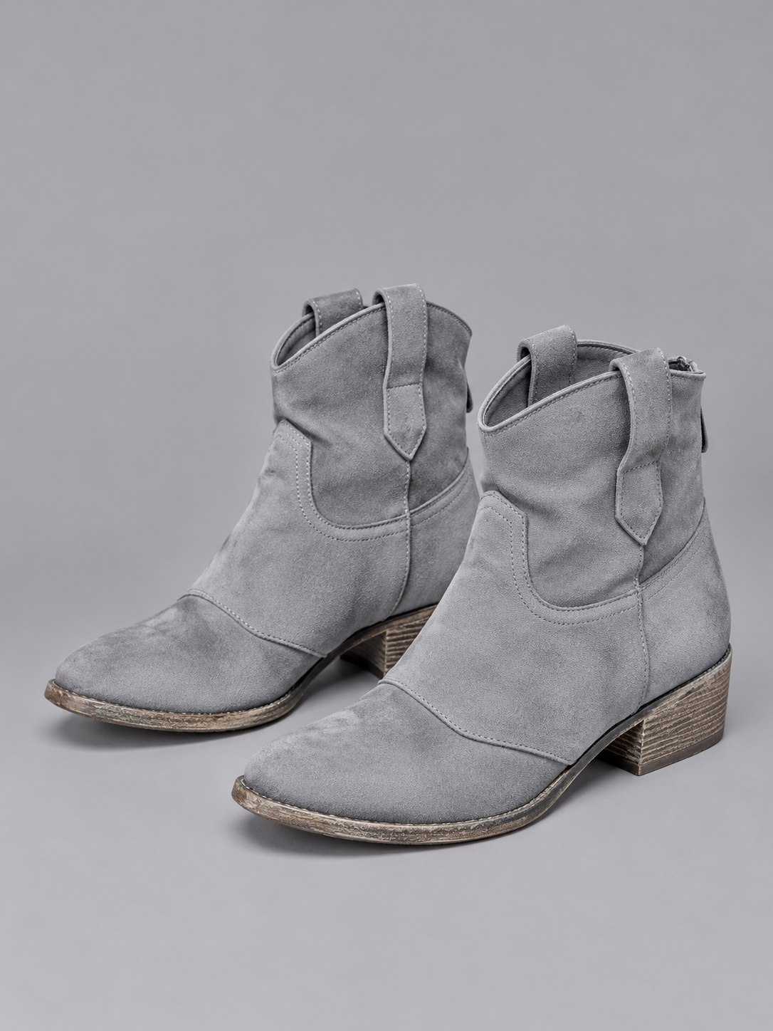 Women’s Suede Look Cowboy Ankle Boots