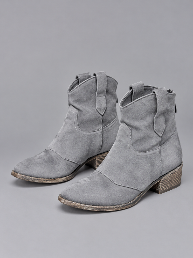Women’s Suede Look Cowboy Ankle Boots