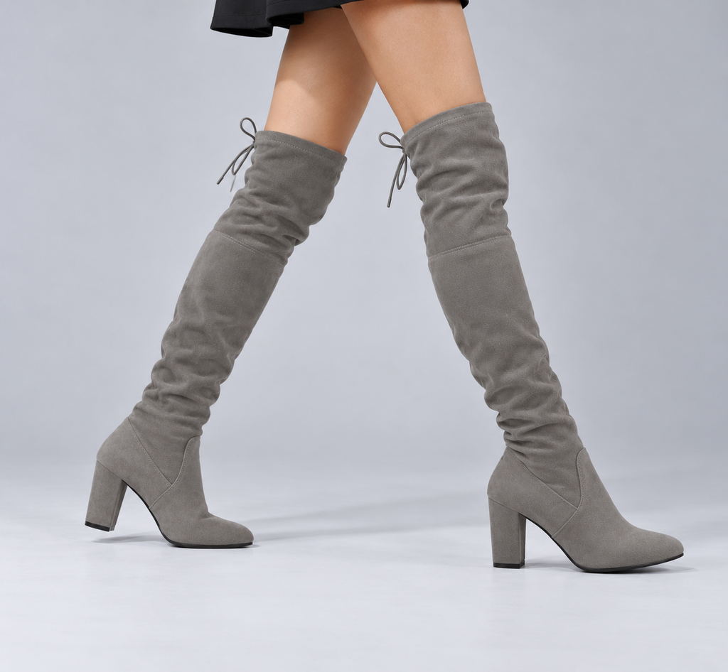 Women’s Over-The-Knee Suede Look Boots