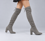 Women’s Over-The-Knee Suede Look Boots