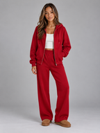 Women’s Oversized Zip Up Hoodie Tracksuit Set