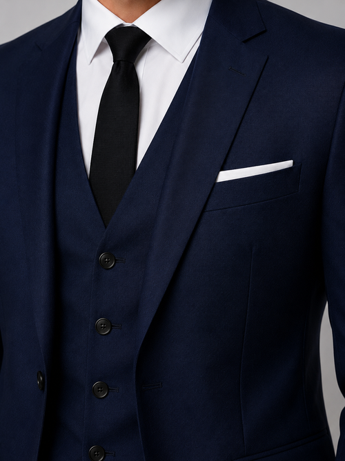 Men’s 3-Piece Tailored Slim Fit Suit – Formal Wedding & Business Style