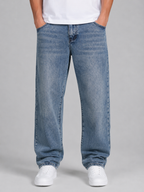 Men’s Casual Straight Leg Jeans – Relaxed Fit Everyday Denim