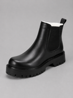 Men’s Chunky Chelsea Boots – Slip-On Thick Sole Smart Casual Shoes