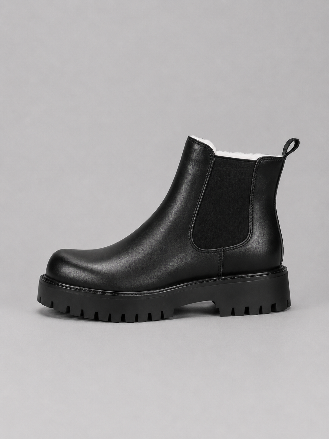 Men’s Chunky Chelsea Boots – Slip-On Thick Sole Smart Casual Shoes