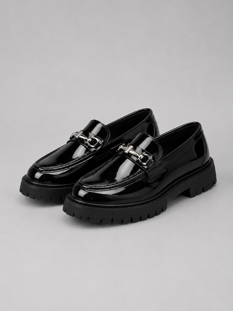 Men’s Chunky Sole Loafers – British Style Slip-On Shoes