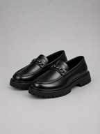 Men’s Chunky Sole Loafers – British Style Slip-On Shoes