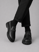 Men’s Chunky Sole Loafers – British Style Slip-On Shoes