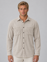 Men’s Corduroy Button-Up Shirt – Long Sleeve Overshirt