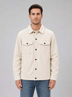 Men's Corduroy Overshirt – Cotton Button Up Shirt Jacket