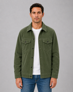 Men's Corduroy Overshirt – Cotton Button Up Shirt Jacket