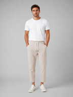 Men’s Drawstring Cropped Trousers – Relaxed Fit Summer Style