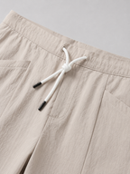 Men’s Drawstring Cropped Trousers – Relaxed Fit Summer Style
