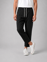 Men’s Drawstring Cropped Trousers – Relaxed Fit Summer Style