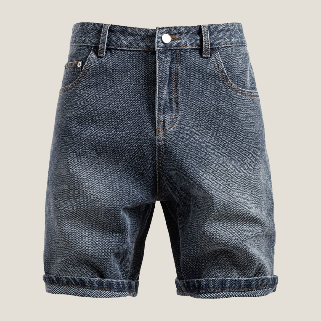 Men’s Denim Shorts – Relaxed Fit Rolled Hem Summer Style