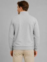 Men’s Half-Zip Sweatshirt – High Neck Smart Casual Pullover