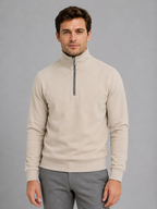 Men’s Half-Zip Sweatshirt – High Neck Smart Casual Pullover