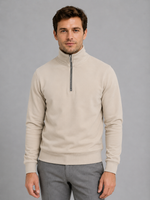 Men’s Half-Zip Sweatshirt – High Neck Smart Casual Pullover