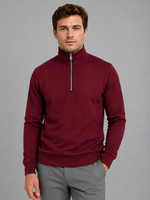 Men’s Half-Zip Sweatshirt – High Neck Smart Casual Pullover