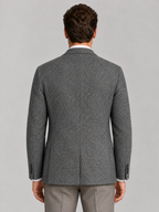 Men’s Textured Blazer – Single Breasted Tailored Jacket with Patch Pockets