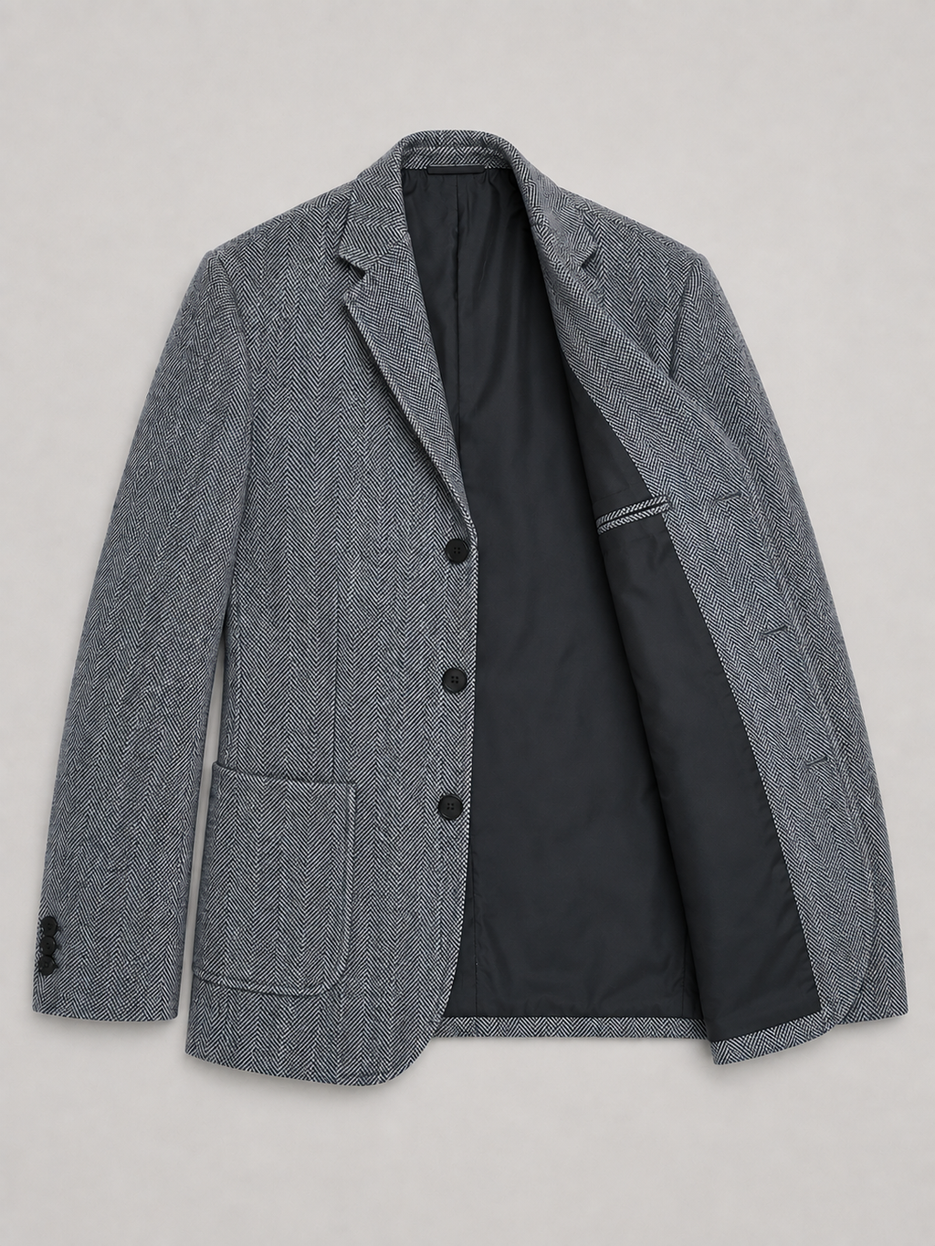 Men’s Herringbone Blazer – Smart Casual Tailored Jacket