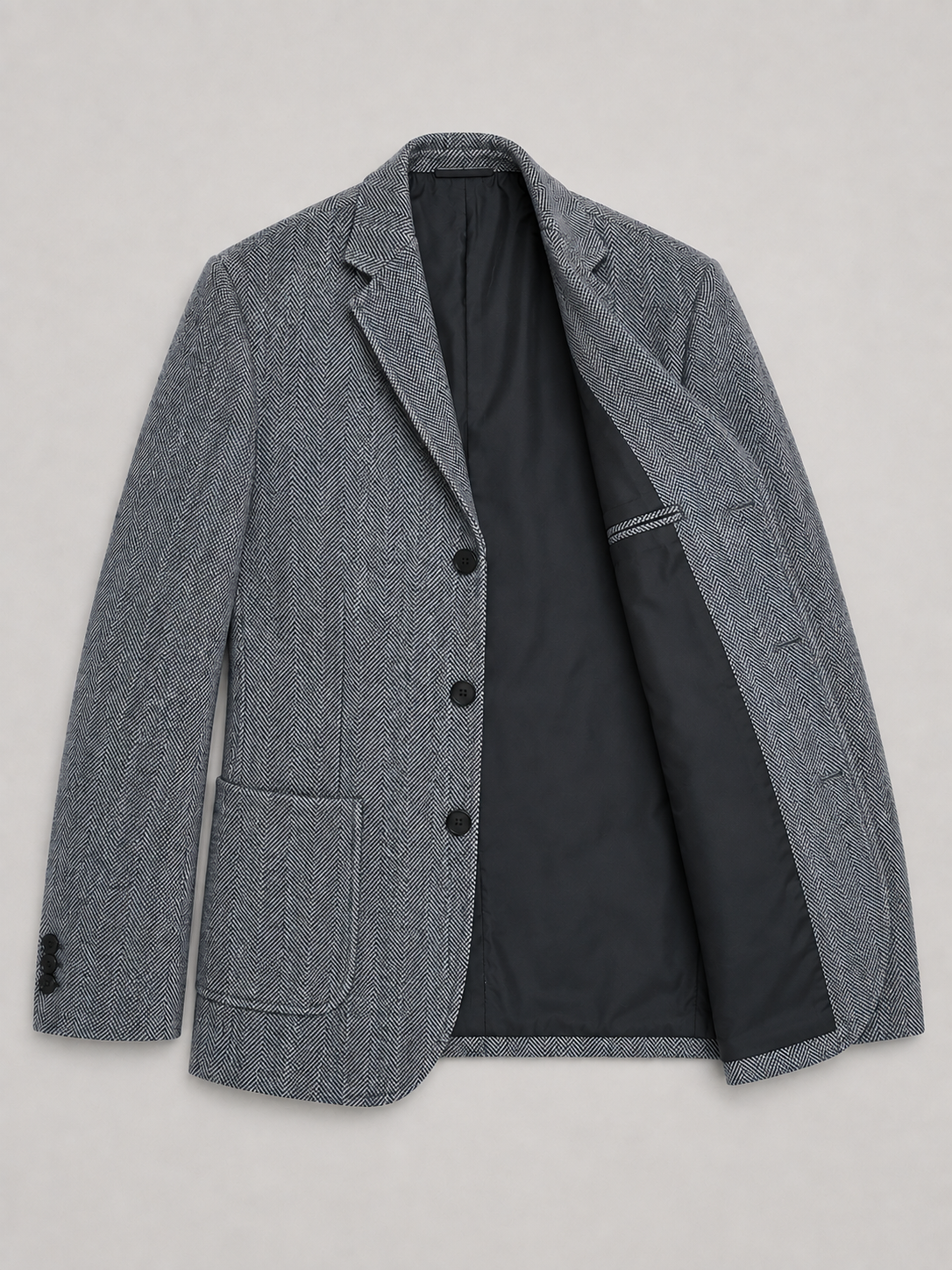 Men’s Herringbone Blazer – Smart Casual Tailored Jacket