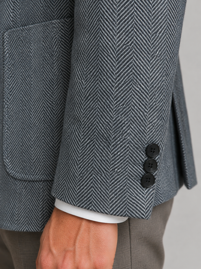 Men’s Herringbone Blazer – Smart Casual Tailored Jacket