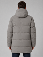 Men’s Hooded Padded Parka – Longline Winter Jacket