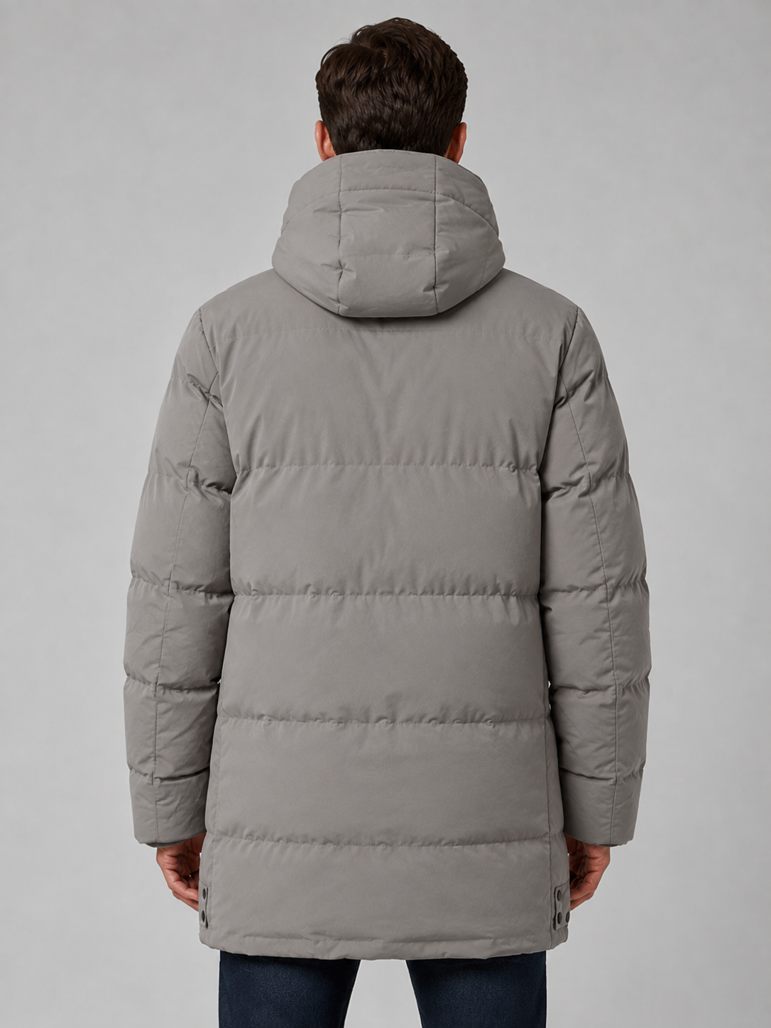 Men’s Hooded Padded Parka – Longline Winter Jacket