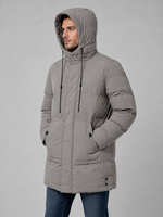 Men’s Hooded Padded Parka – Longline Winter Jacket