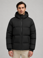 Men's Hooded Puffer Jacket – Padded Winter Coat